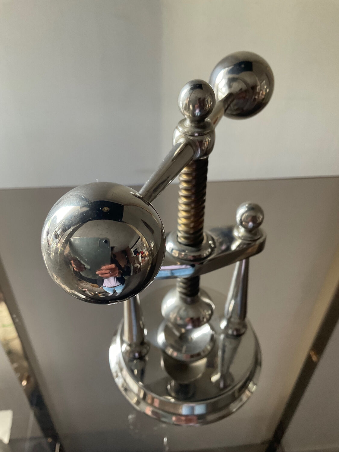 Art Deco nutcracker in chromed metal