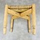 Tabouret paille tressé bois brut