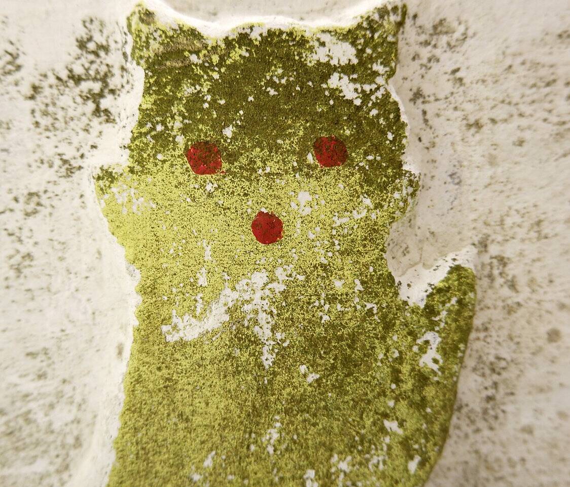 polychrome cement planters from Emile Taugourdeau's Zoological Garden - set of 4