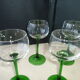 Set de 4 verres à vin d'Alsace en verre uni