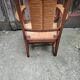 Solid wood and straw armchair