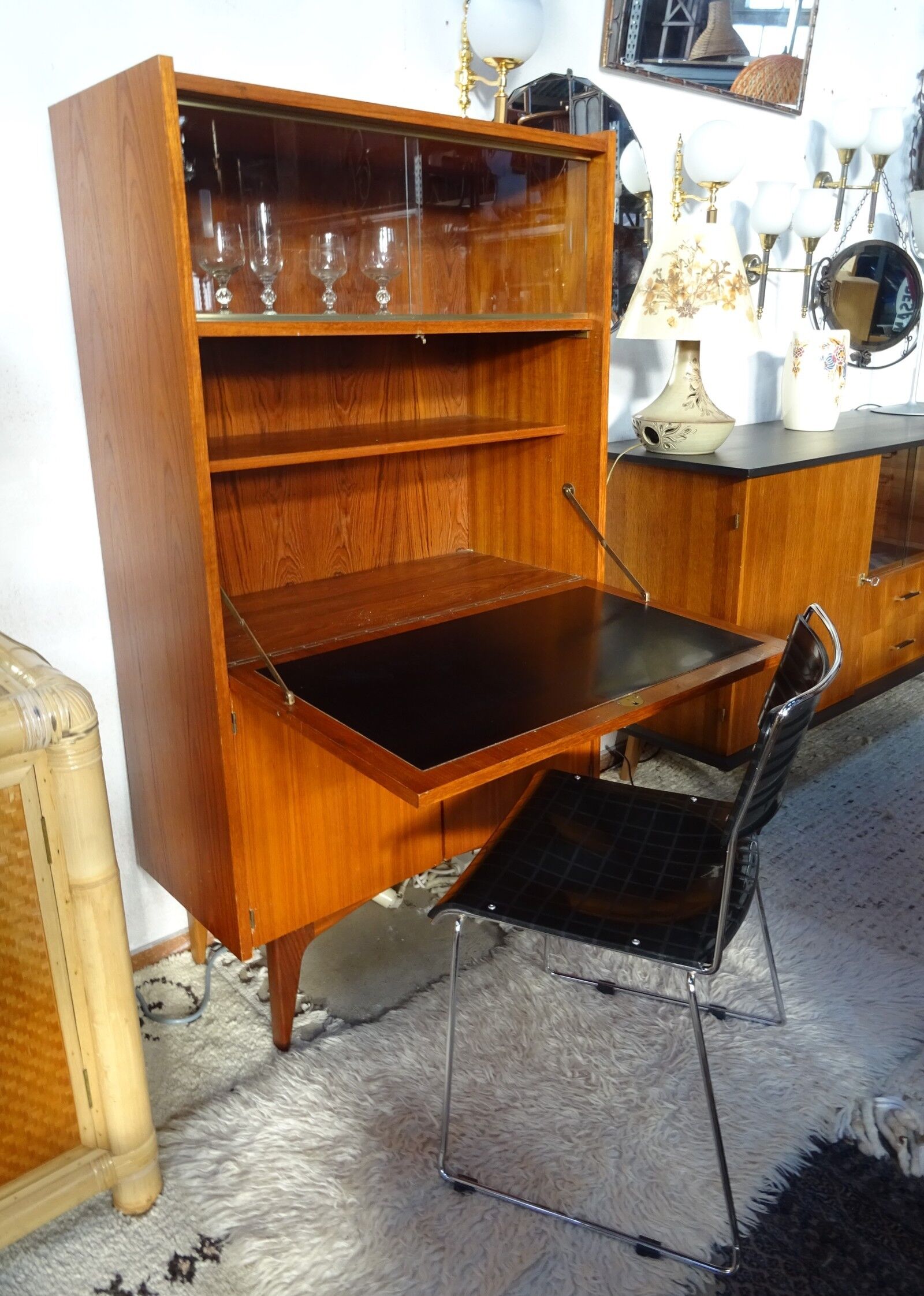Scandinavian teak secretary