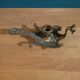 Candle holder bird Peacock wings brass bronze gilded Dpc 0123110