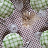 La Redoute x Selency set of 4 semi-deep green plates