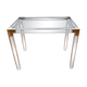 Side table in plexiglass and glass