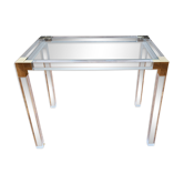 Side table in plexiglass and glass