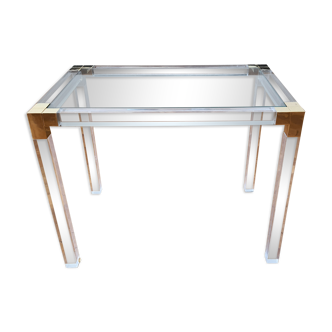 Table d'appoint en plexiglas et verre