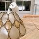 Beige mother-of-pearl "Petals" pendant