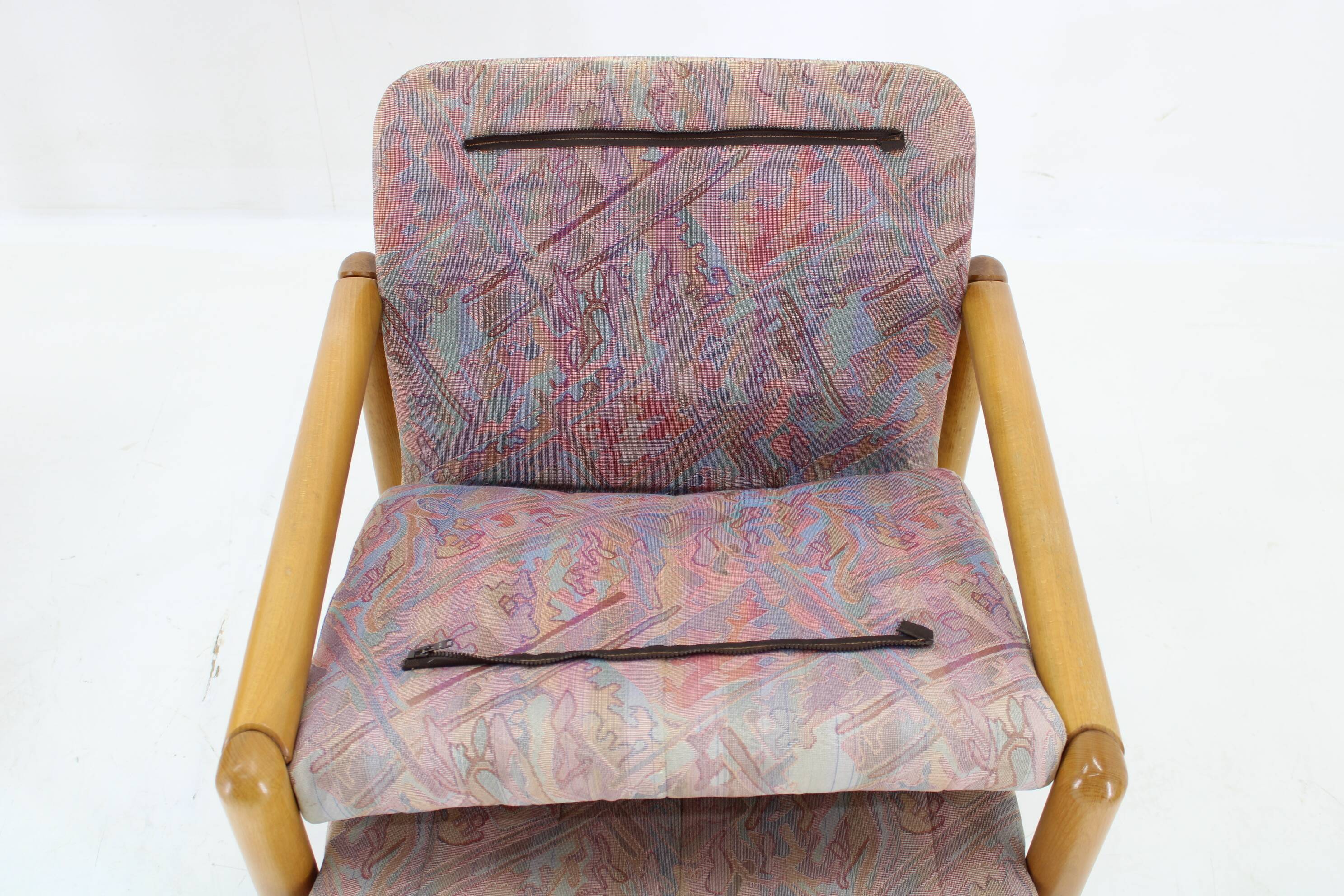 1970s Pair of Beech Armchairs and Coffee Table  by TON, Czechoslovakia