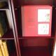 Wooden extra cabinet (selette), 2 interior storage spaces with 6 modular shelves