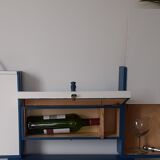 Wall-mounted wooden shelf