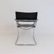Set of 6 leather cantilever chairs