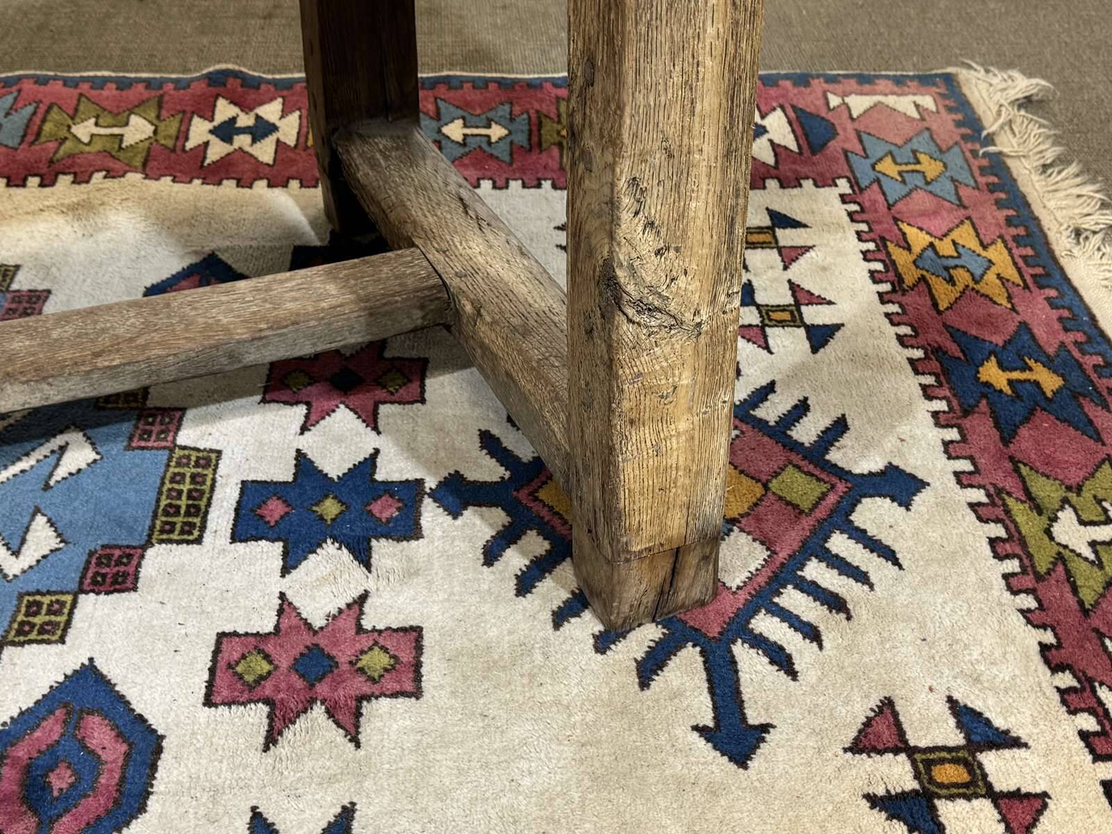 Console - raw oak carpenter's table from the 1930s
