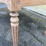 19th-century Louis XVI solid oak farmhouse table, 140cm.