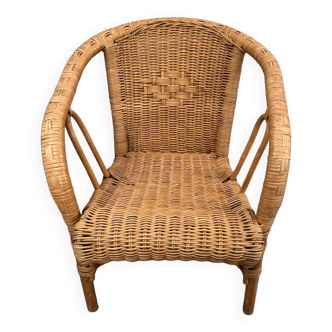 Rattan armchair for children