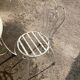 Garden furniture wrought iron 50s germany white and formica