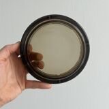 Thick smoked glass ashtray