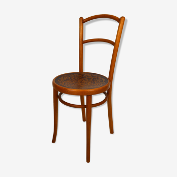 J&J Kohn bistro chair with decorated seat