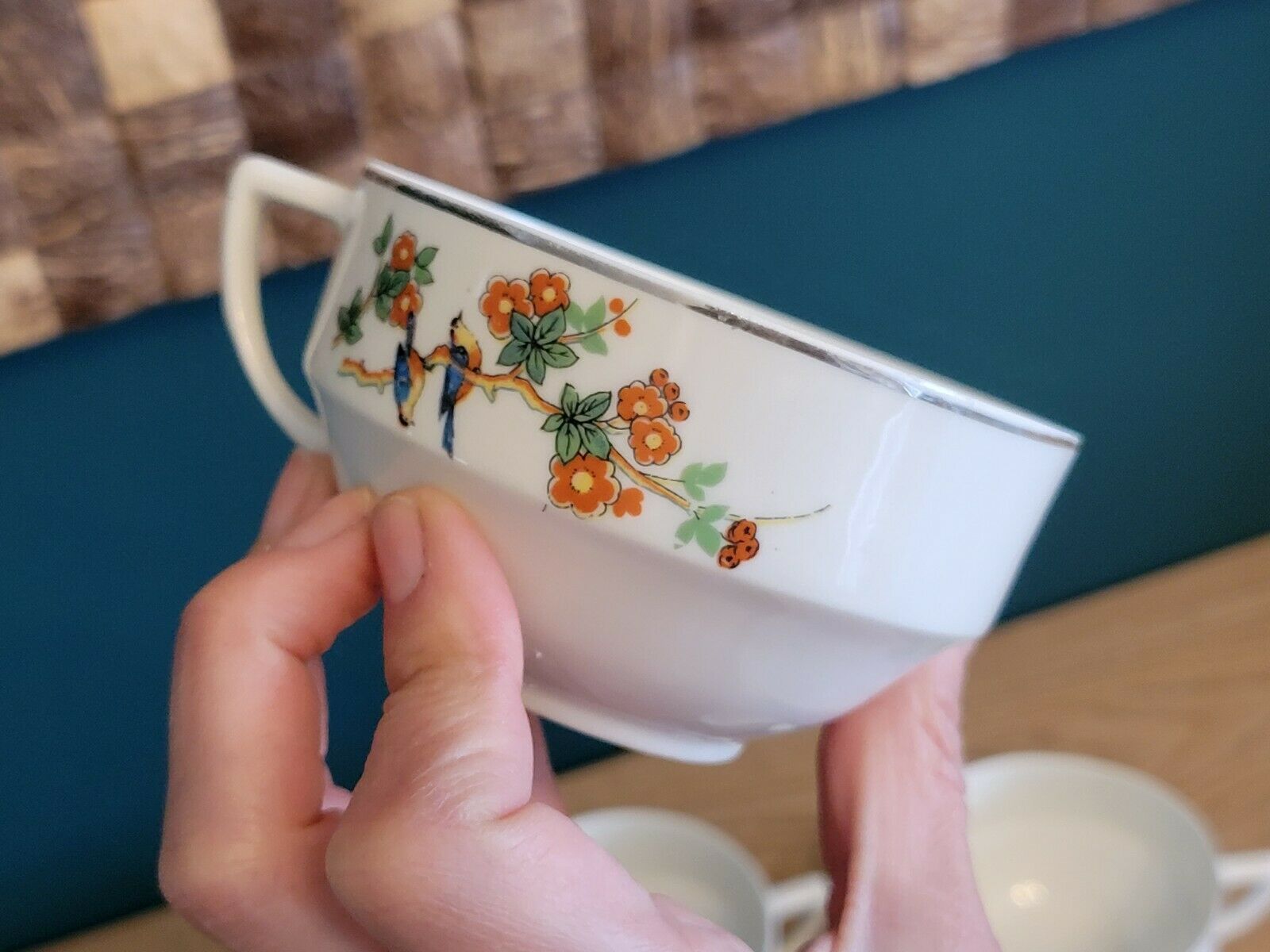 6 old coffee cups tea Raynaud R&C Cie company Limoges France