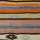 Kilim Vintage Anatolien Rayé – Tons Pastel Multicolores, Style Bohème