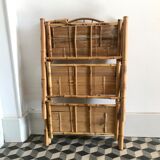 Folding bamboo shelf