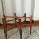Moroccan aluminum tray on wooden tripod