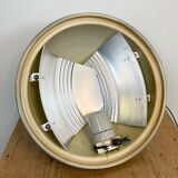 Grey Industrial Pendant Lamp with Clear Glass Cover, 1970s