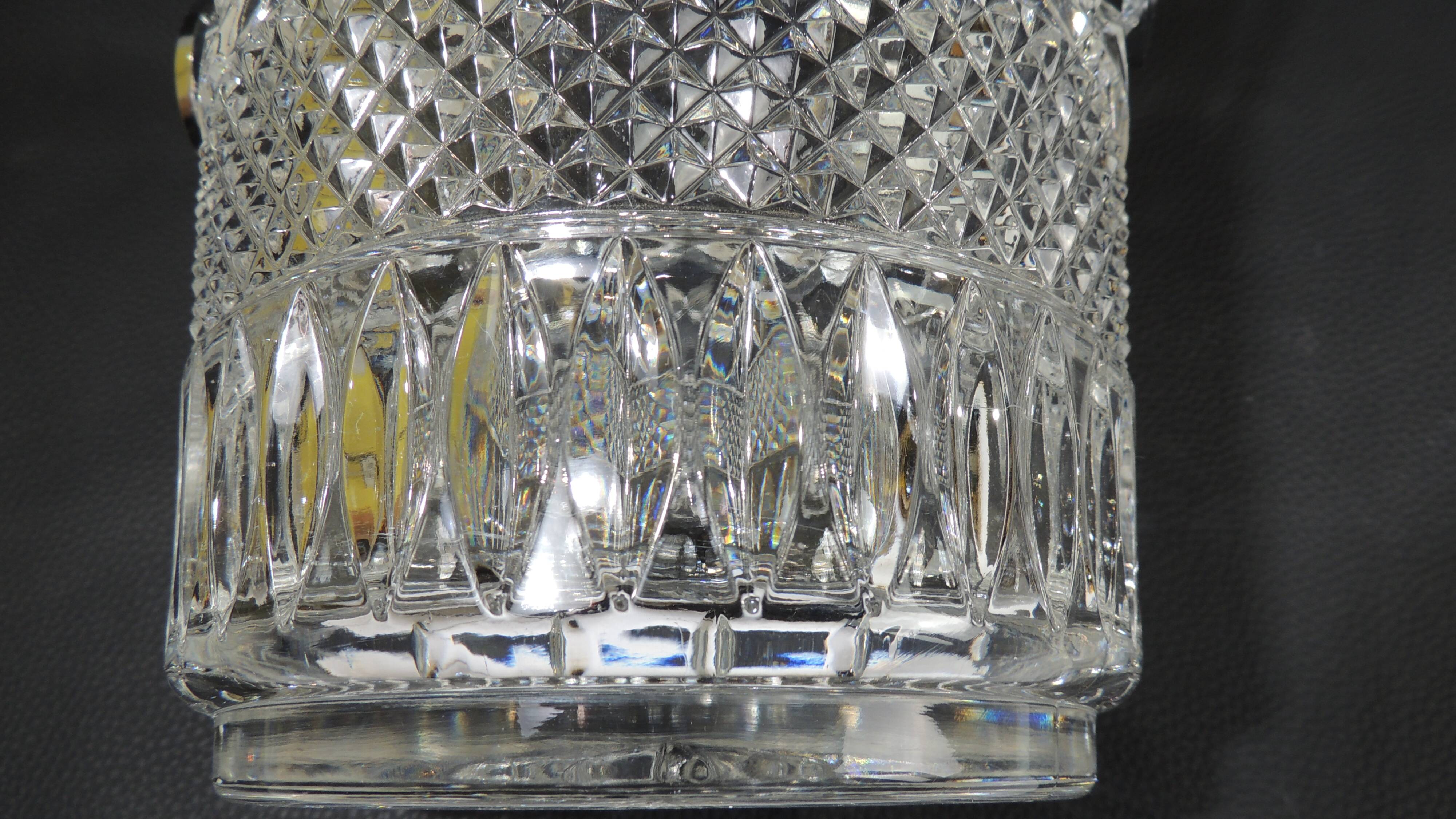 Champagne bucket cut glass