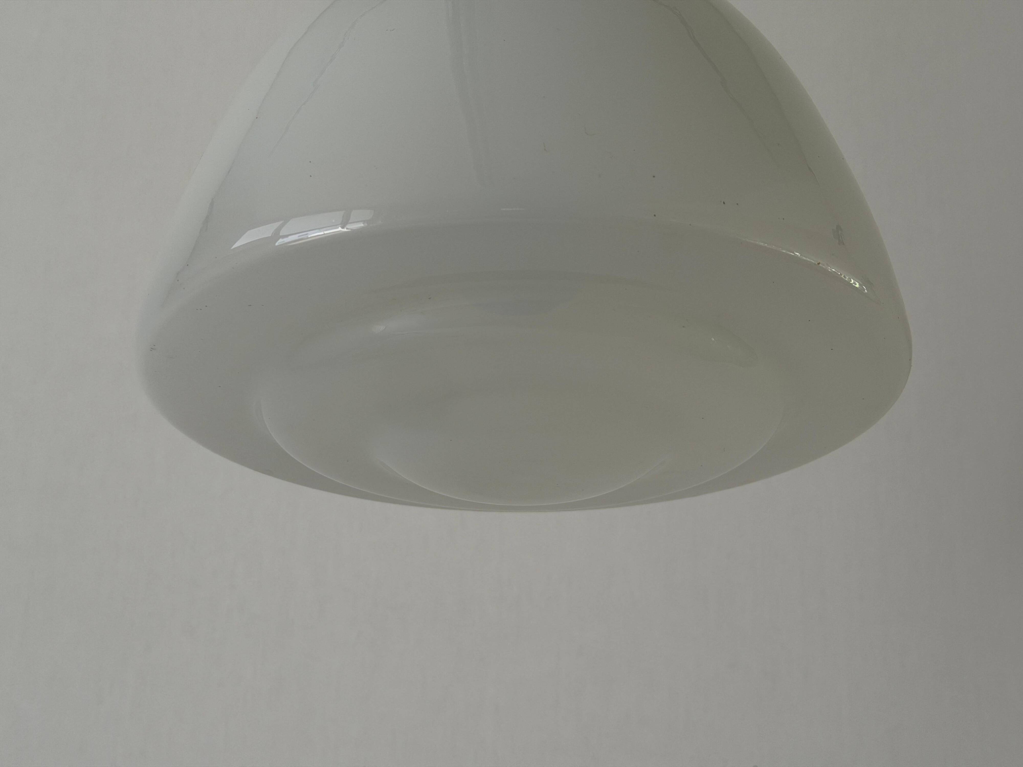 Opal glass ceiling light in Bauhaus style, Art Deco, 1940s, Germany