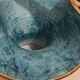 Vintage turquoise decorative vase – Mediterranean artisanal earthenware