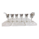 Lot 6 Crystal Villeroy and Boch burgundy glasses