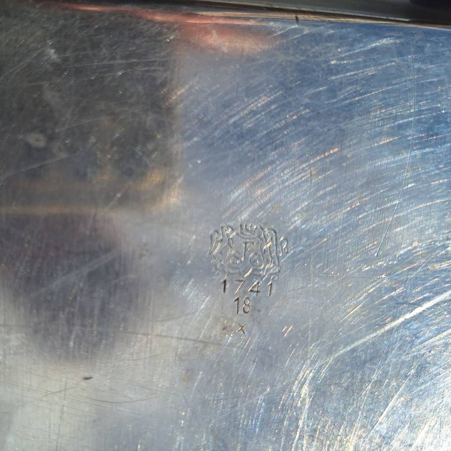 Silver-plated metal tray, US Navy