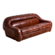 Rare "Capriccio" sofa in scrunched leather by Eurosalotto, 1970s