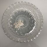 Round cast glass ceiling light