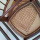 Set of 4 antique bistro chairs canned seats
