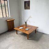 1940s inlaid oak coffee table