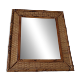 Miroir en rotin