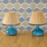 Pair of Ceramic Bedside Lamp 50s-60s .