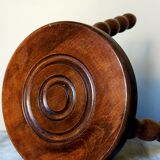 Vintage solid-turned wood tripod tripod