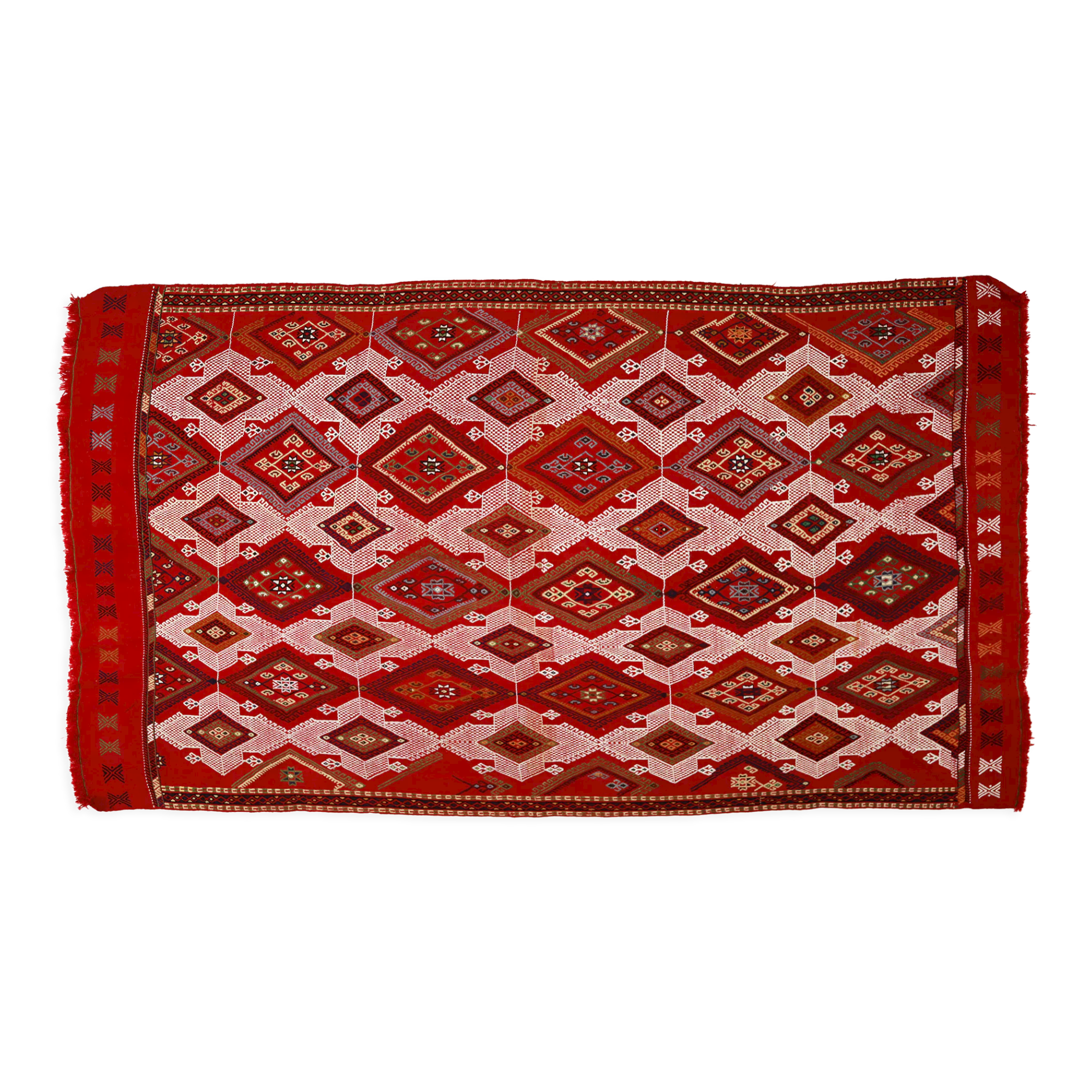 Anatolian handmade kilim rug 266 cm x 172 cm