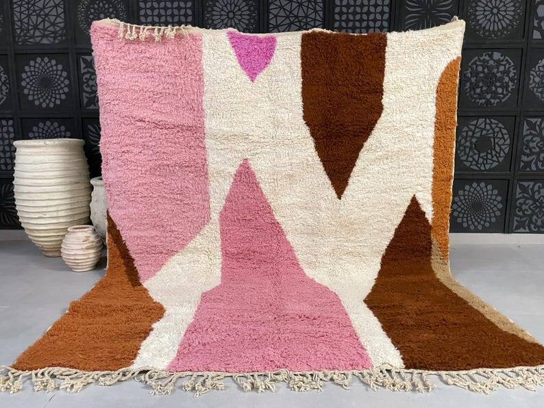 Azilal rug woven in natural wool 250cmx300cm