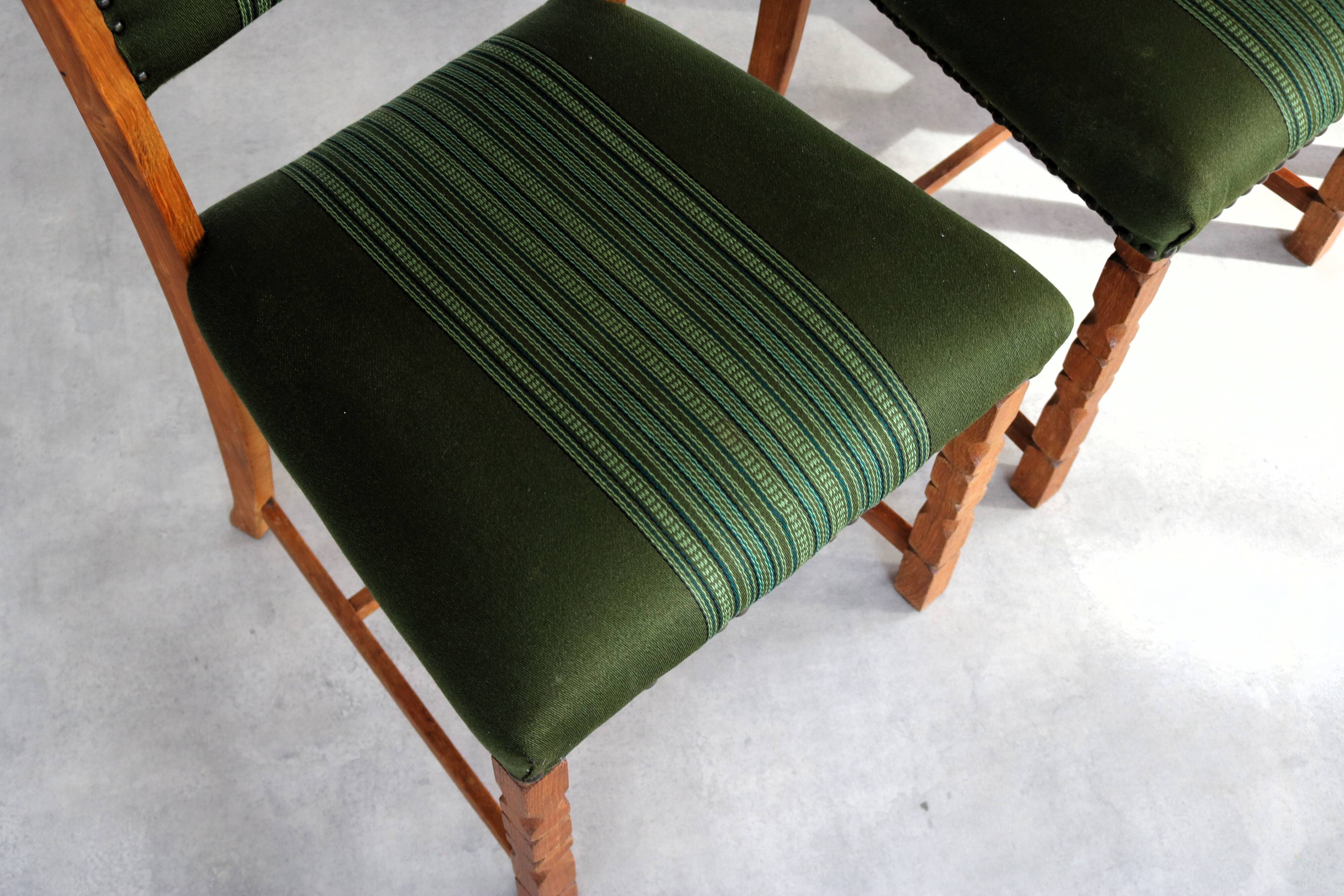 6 Danish Brutalist Dining Chairs