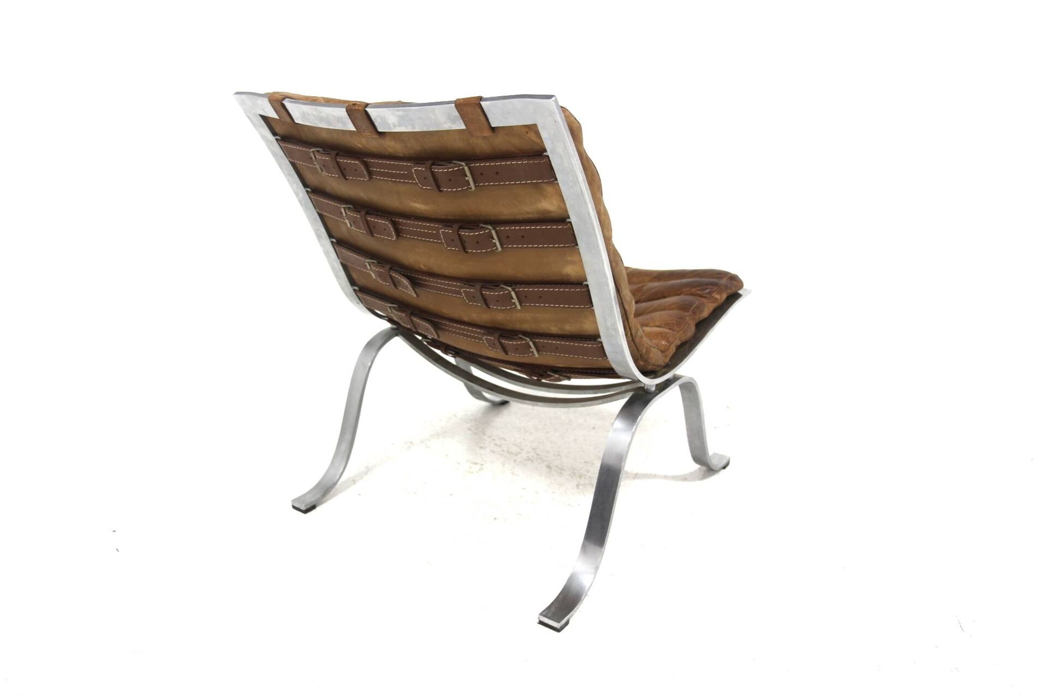 Scandinavian leather armchair "Ari", Arne Norell, Sweden, 1960