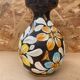Antique glazed terracotta vase flower decor made in italy vintage