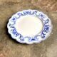 Sarreguemines round dish in blue earthenware, "Basket" service