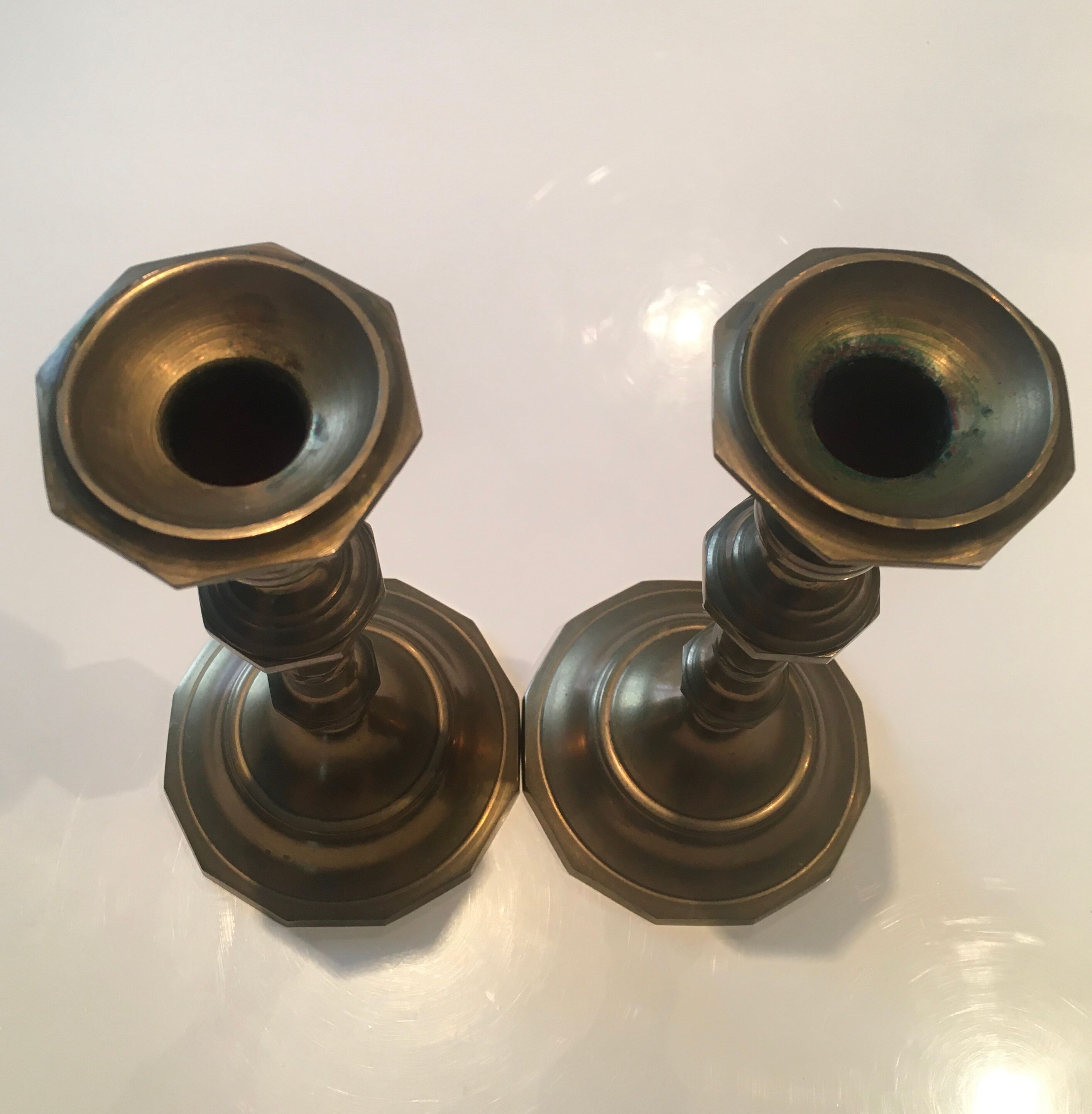Brass candle holders