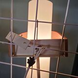 Louis kalff (1897-1976) for philips, pair of nx40 wall lights in wood, opaline glass, and lacquered metal,