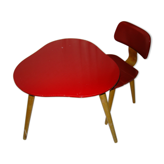 Table et sa chaise enfant vintage