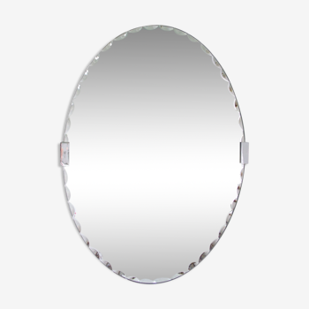 Oval bevelled mirror - 43x60cm