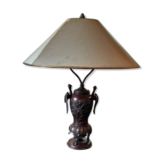 Bronze and metal lamp